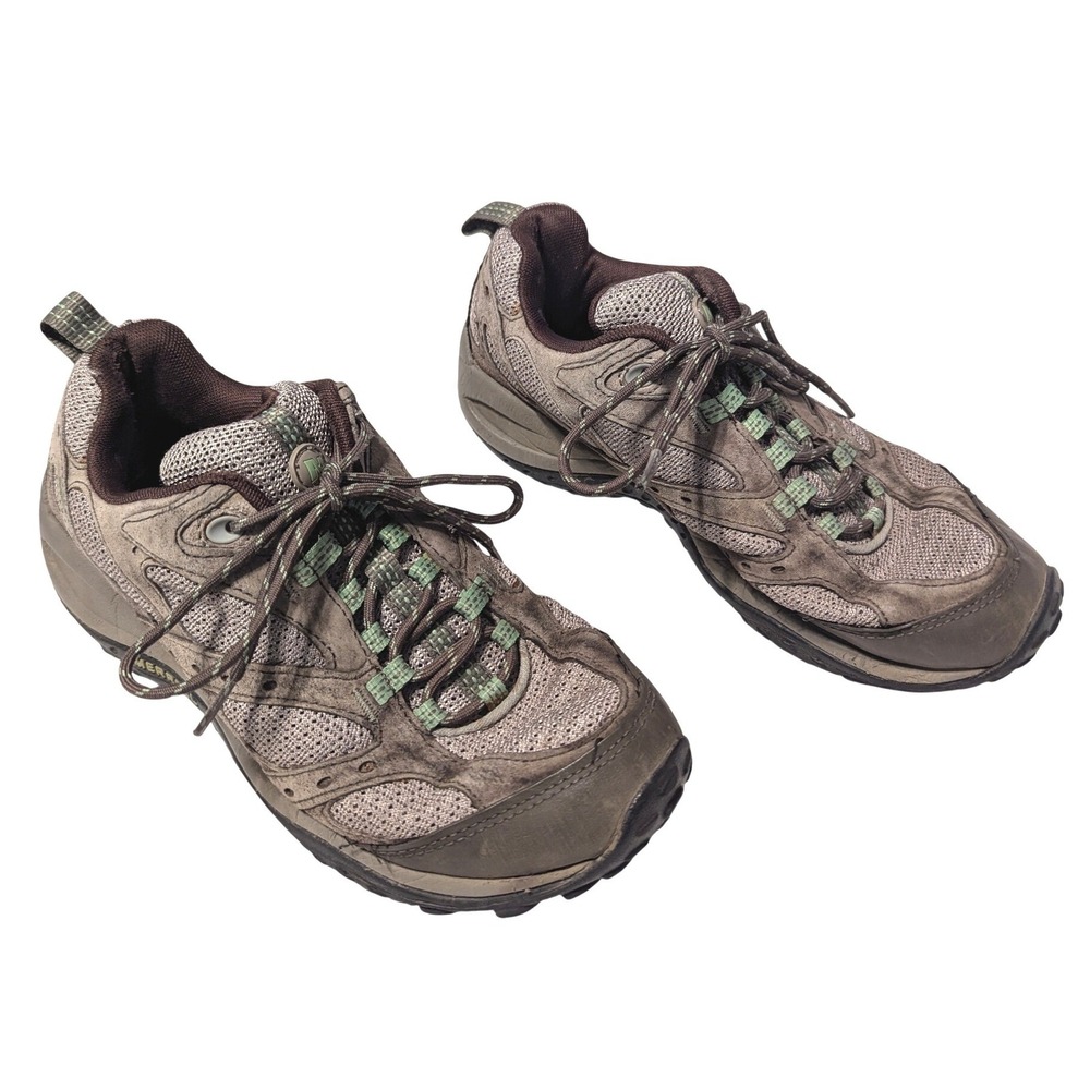 Merrell Women's 7 Hiking Shoes Pig Skin Continental Boulder‎ Brown Low Top